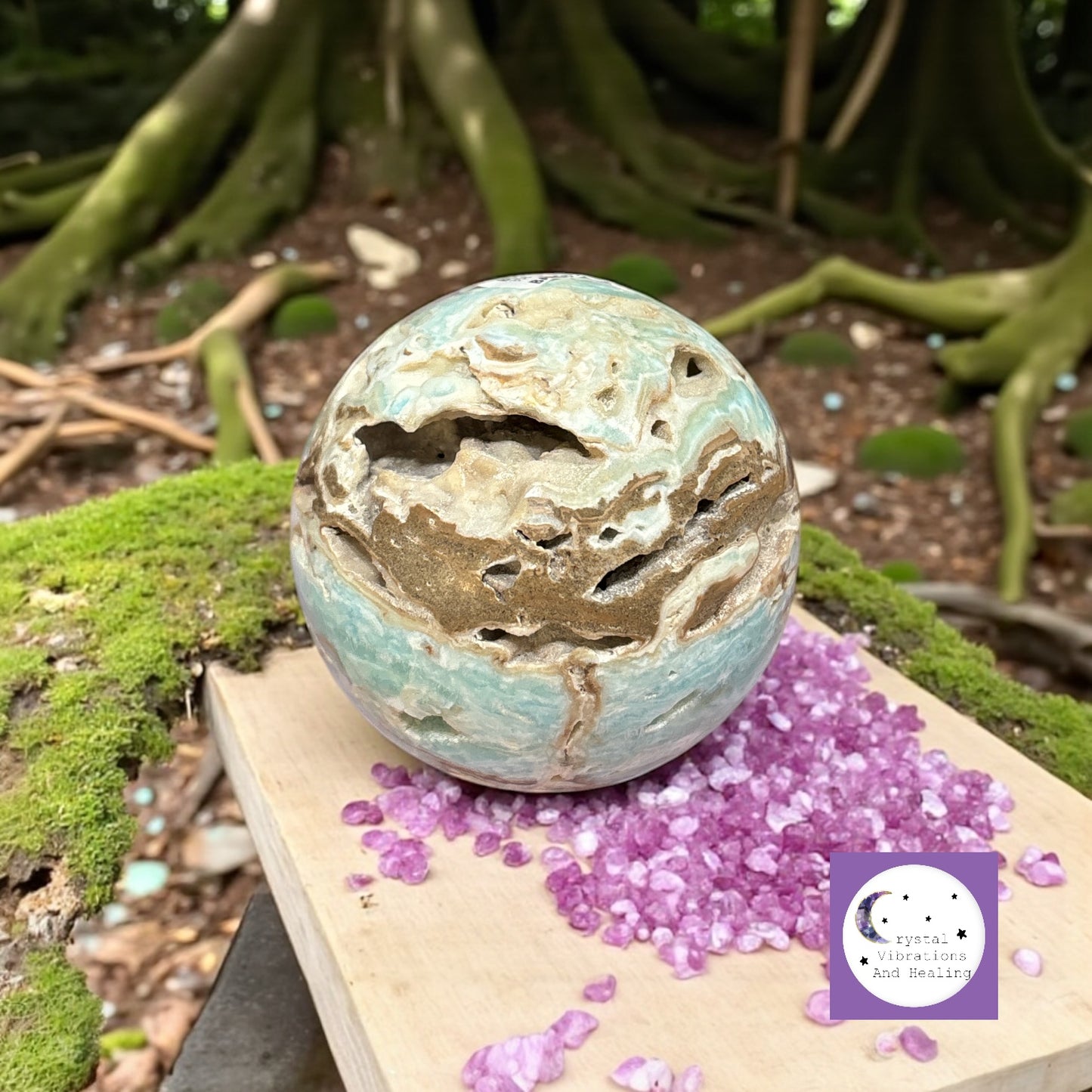 Blue Aragonite Sphere *