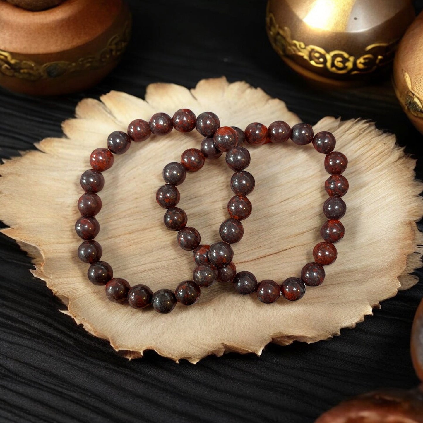 Chicken Blood Stone Jasper Bracelet *