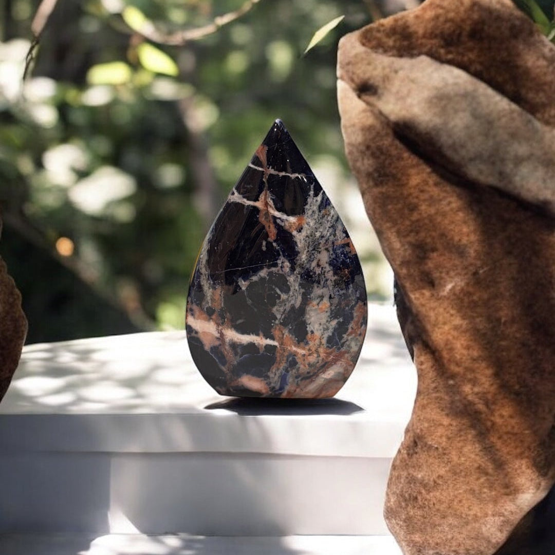 Sunset Blue Sodalite Teardrop Flame **