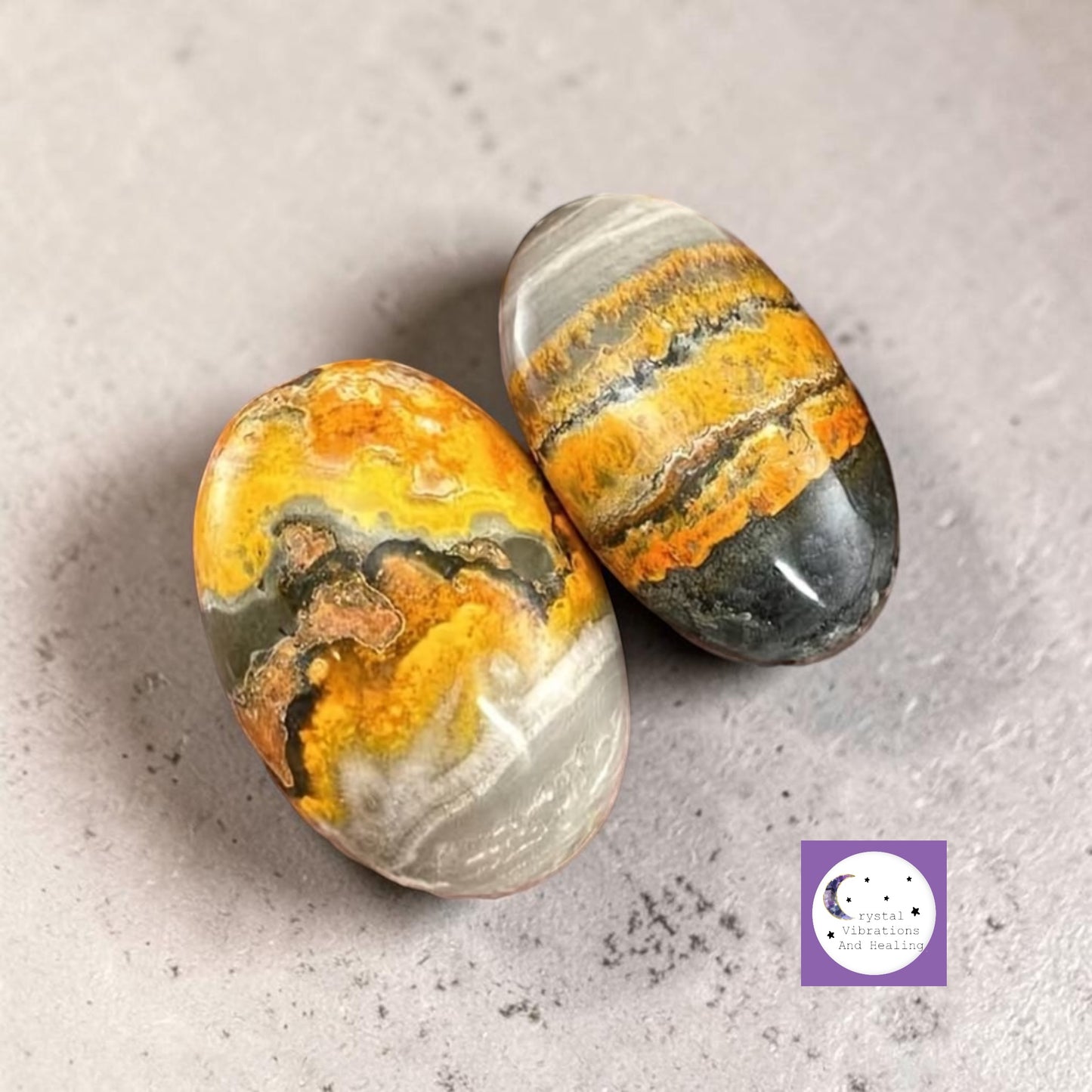 Bumblebee Jasper Palm Stone