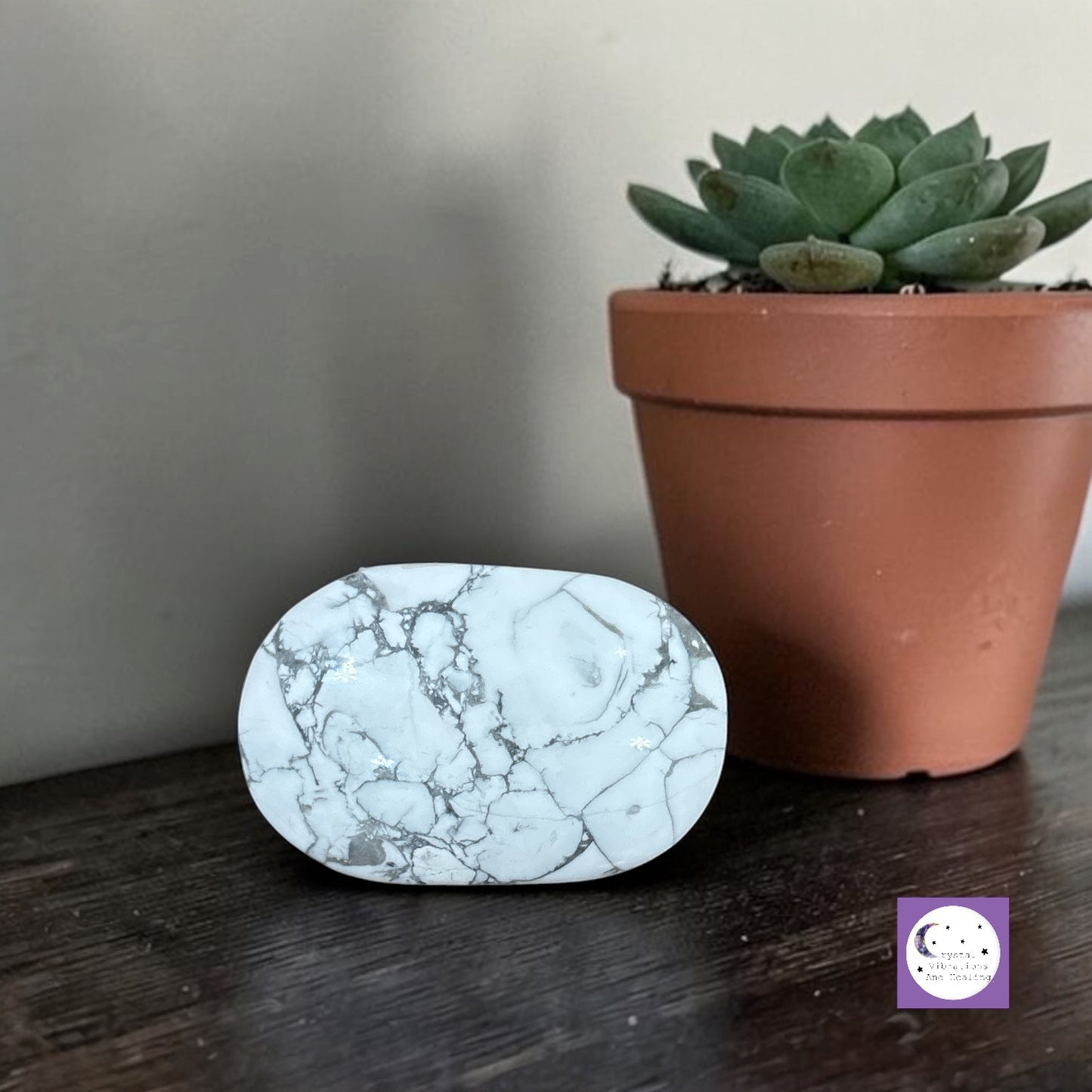 Howlite Palm Stone **