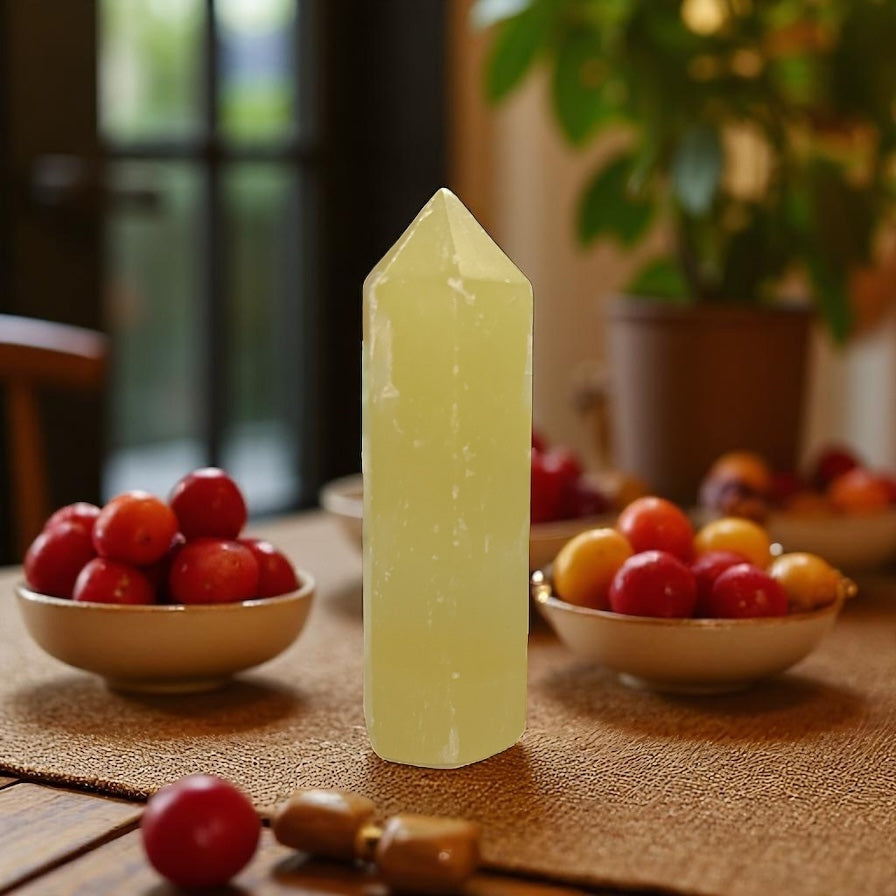 Lemon Calcite Tower Obelisk Point *