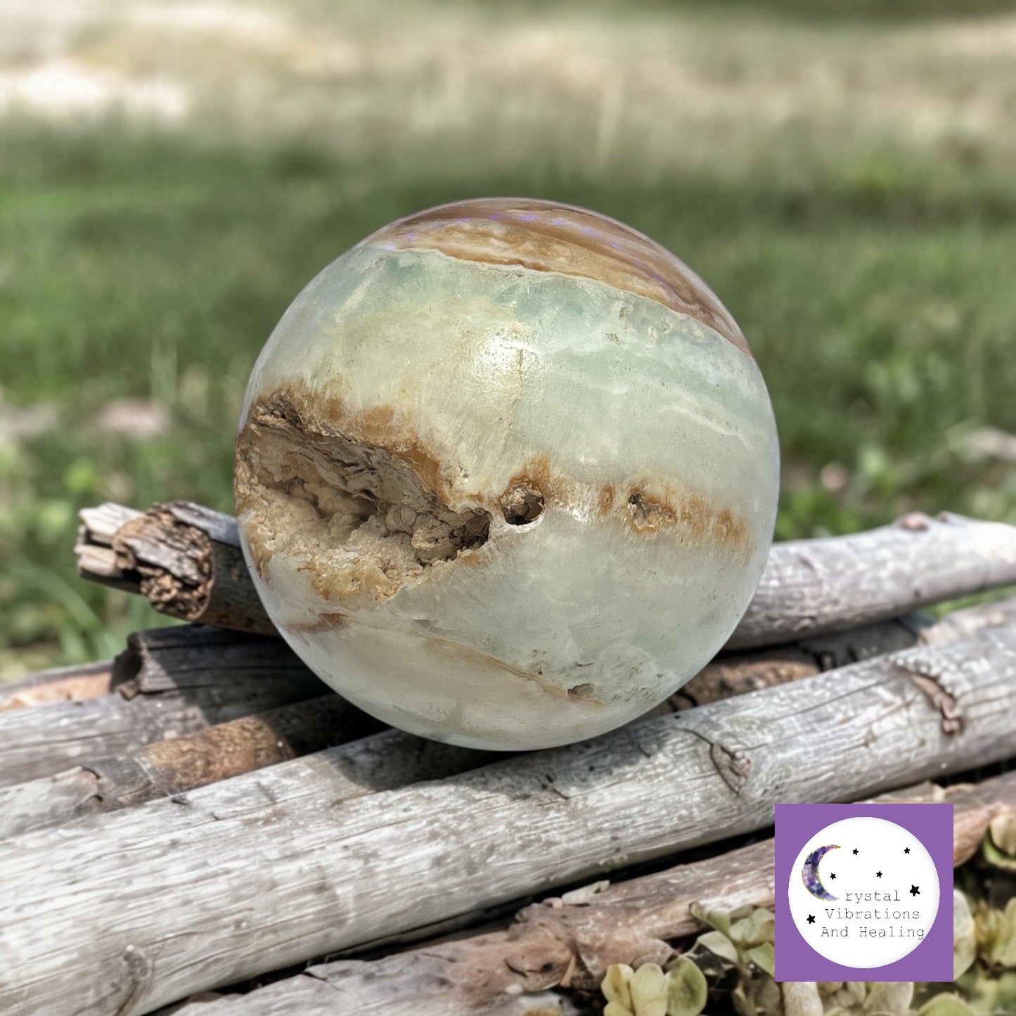 Blue Caribbean Calcite Sphere **