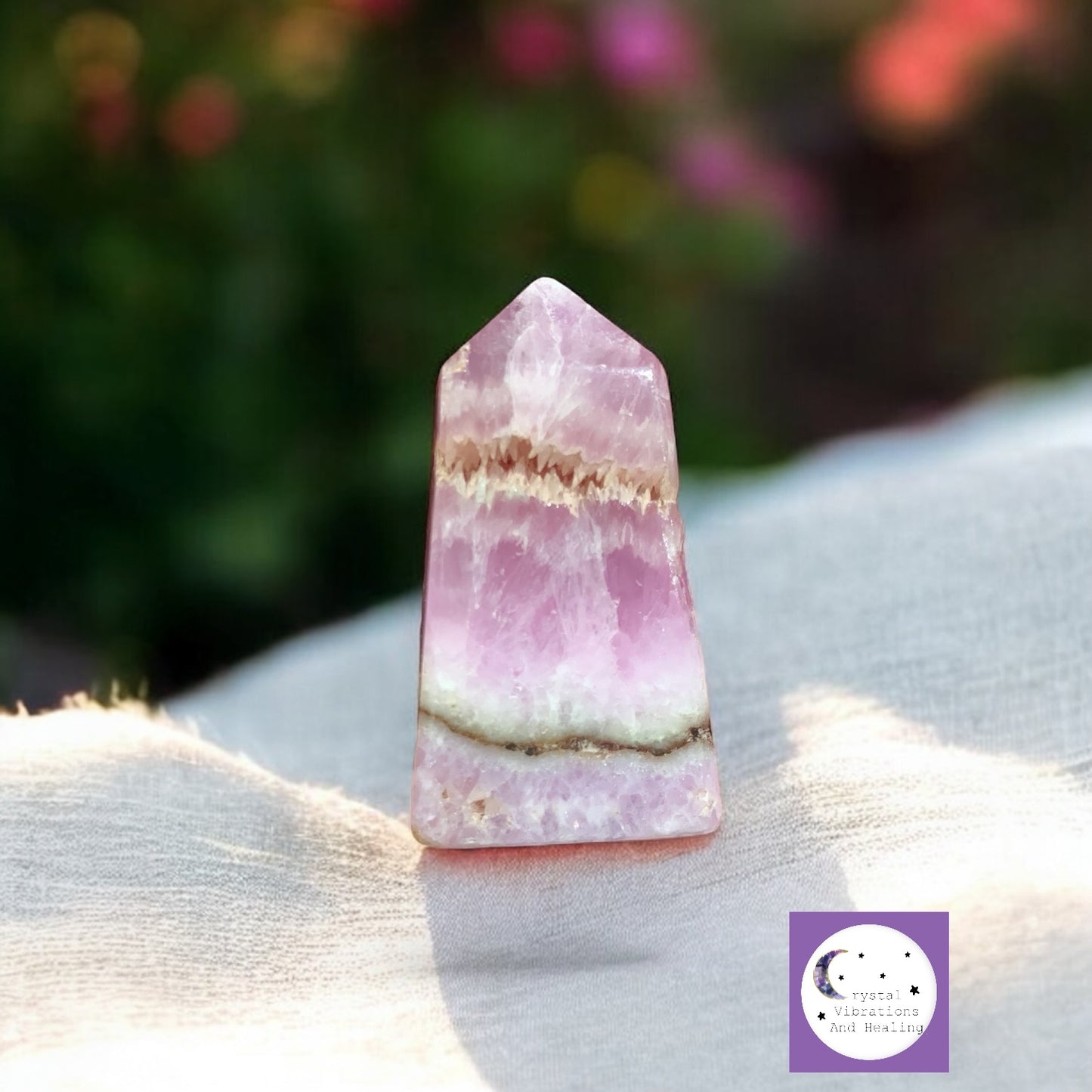 Pink Aragonite Tower Obelisk Point *