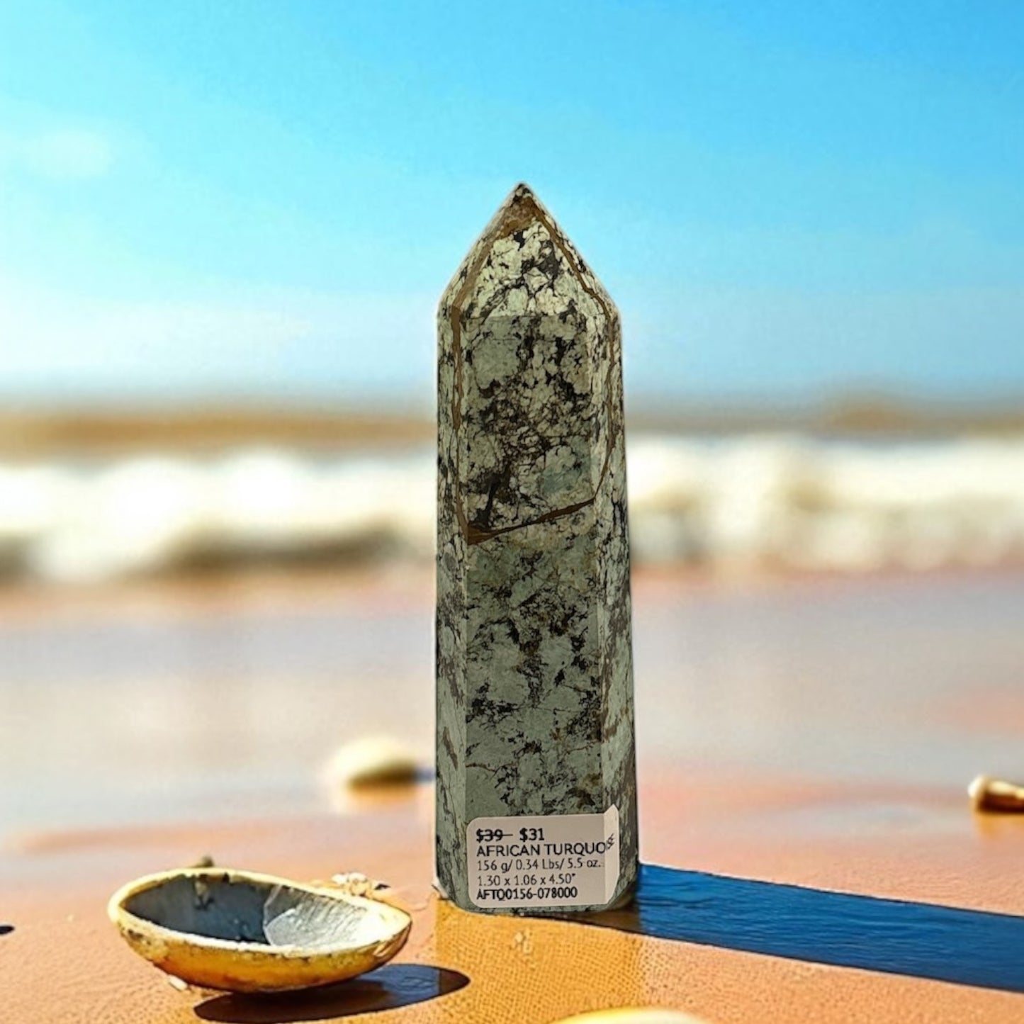 African Turquoise Obelisk Tower Point