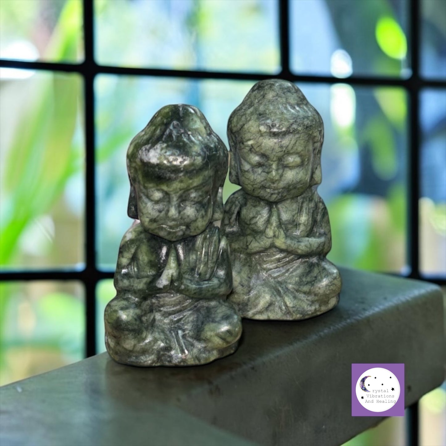 Green Jade Buddha Carving