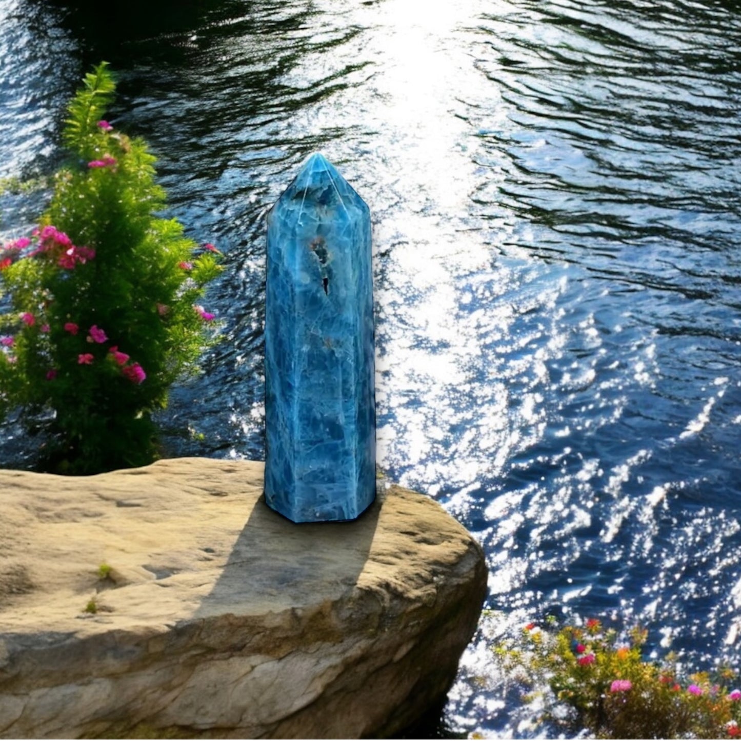 Blue Apatite Obelisk Tower Point *