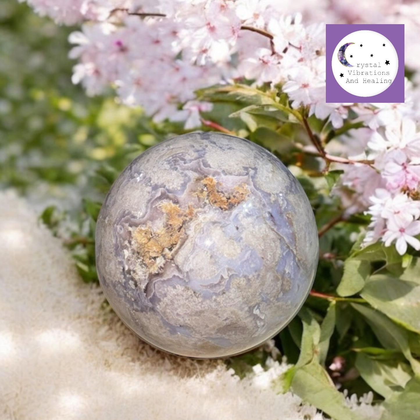 Blue Flower Agate Sphere *