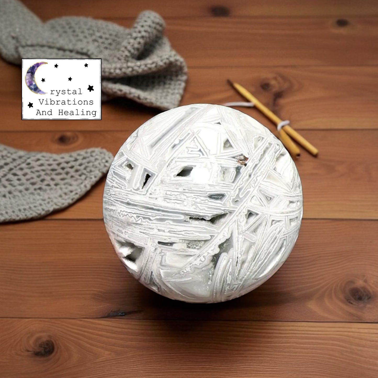 White Agate Sphere