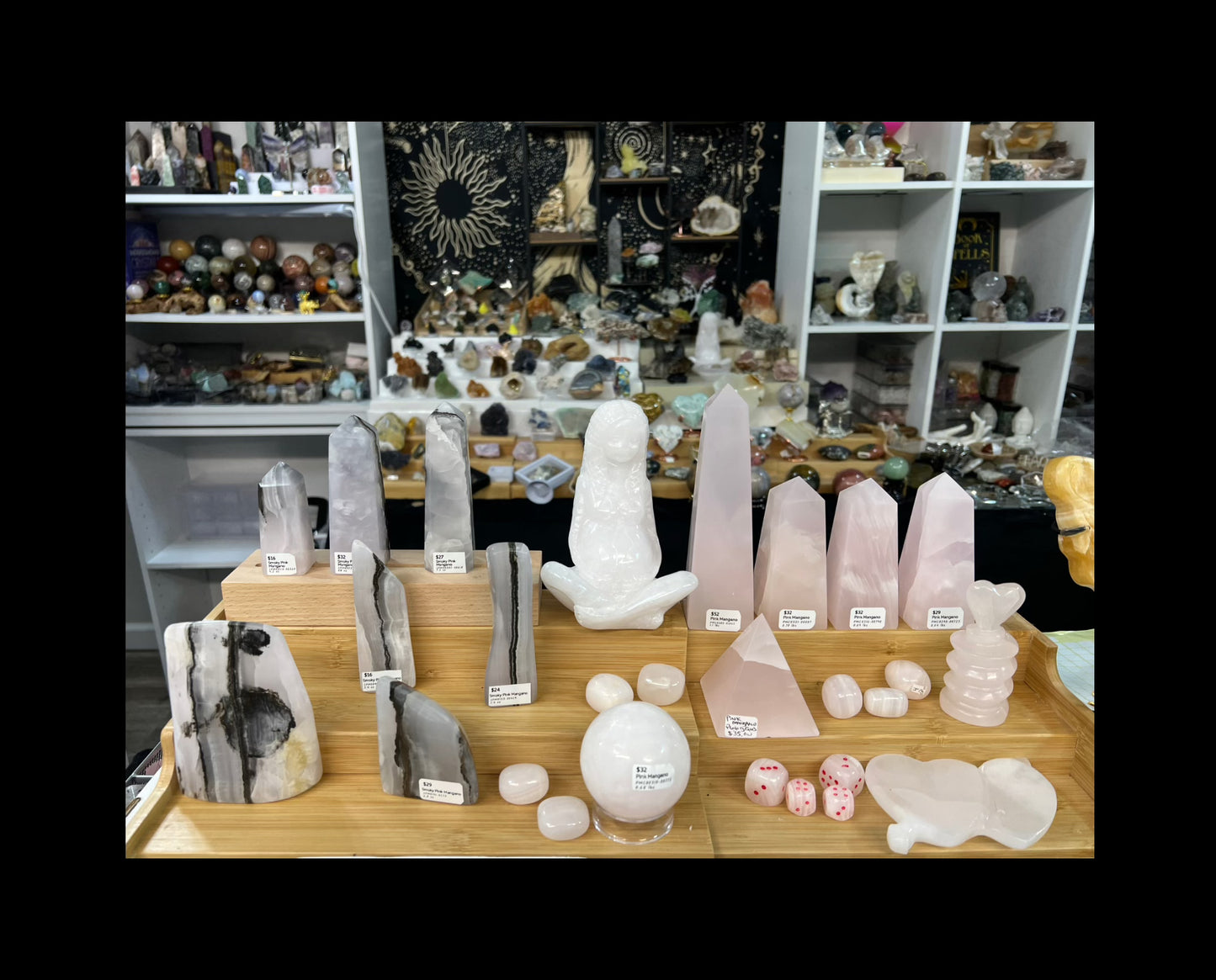 Pink Mangano Calcite Tower Obelisk Point *