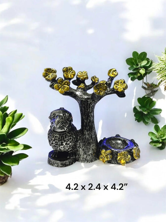 Tree w/ Pheonix Resin Sphere Stand - Image #1