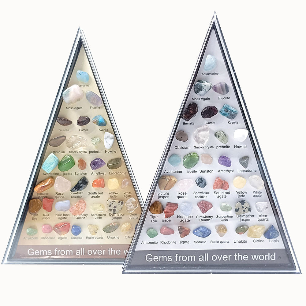 36 PCS/Box Natural Healing Crystals Mineral Specimens Irregular Tumbled Stones Rock Collection Box - Crystal Vibrations & Healing