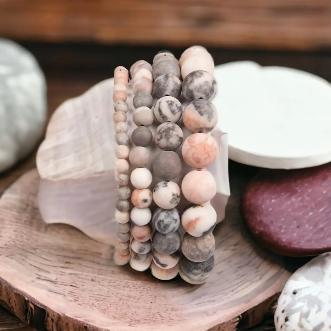 Pink Zebra Jasper Bracelet - Image #3