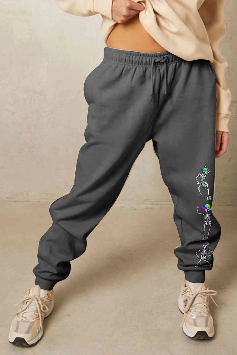 Simply Love Full Size SKELETON Graphic Sweatpants - Image #7