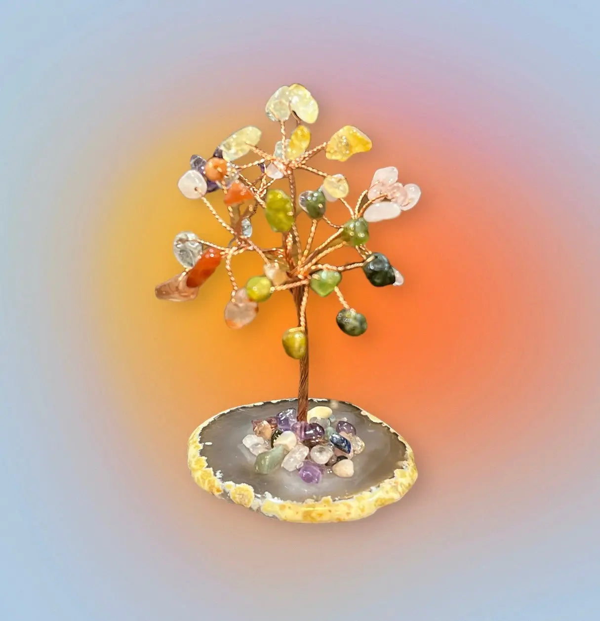 7 Chakra Crystal Gemstone Bonsai Money Tree - Image #3