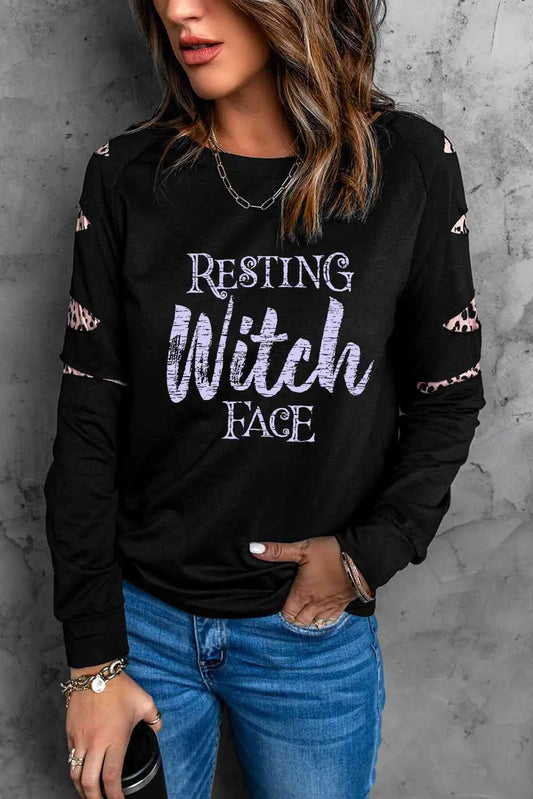 RESTING WITCH FACE Graphic Sweatshirt - Image #1