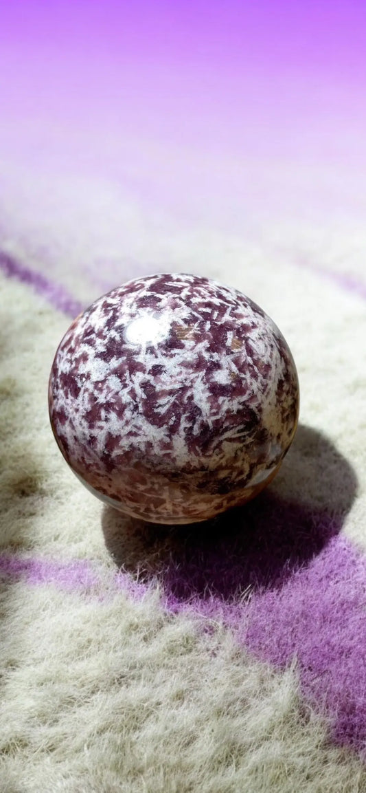 Snowflake Purple Mica Sphere - Image #1