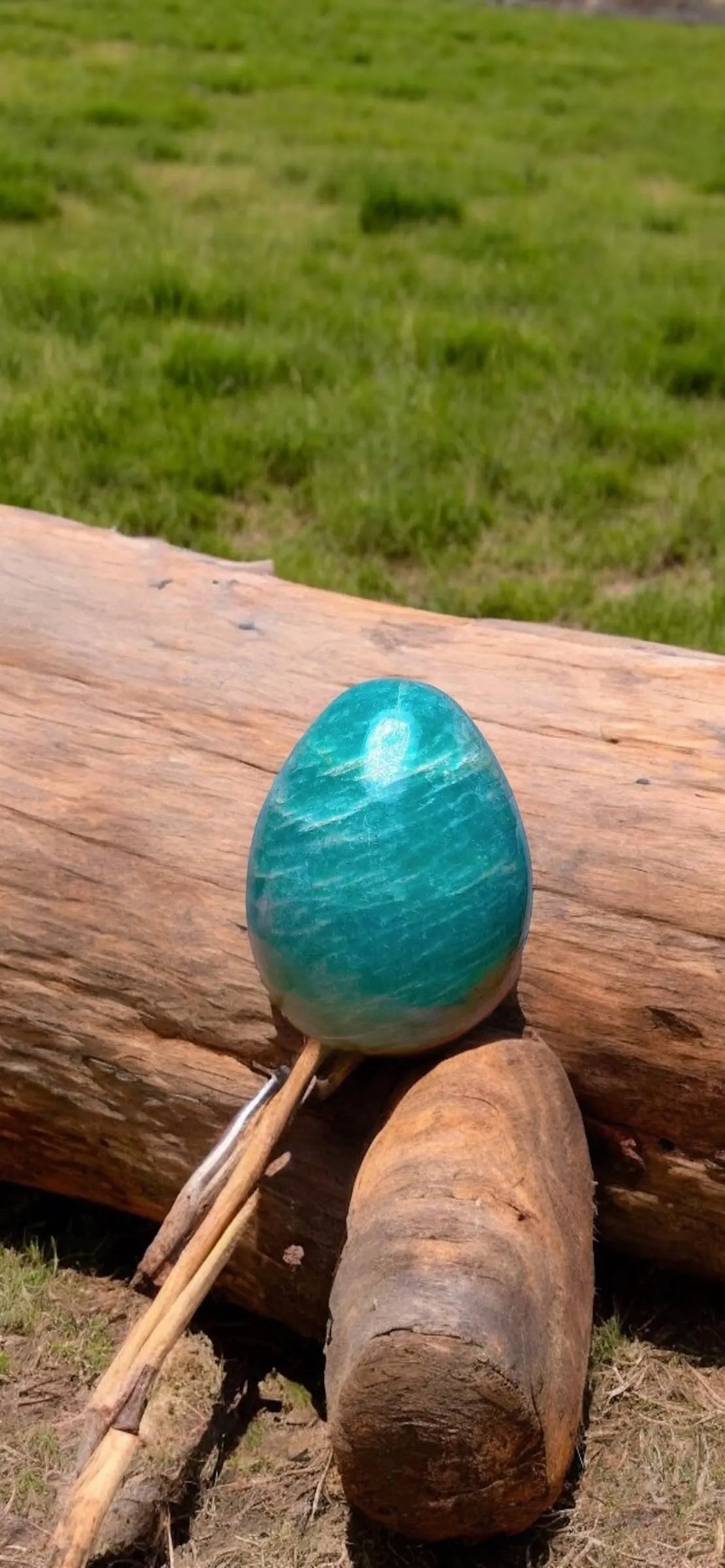 Amazonite Egg Carving - Image #1