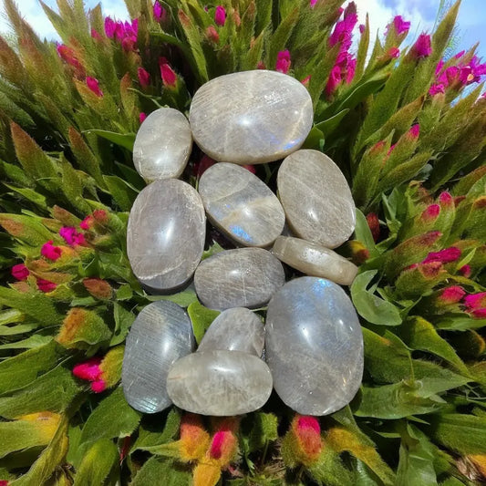 Moonstone Palm Stone, Blue Flash Moonstone - Image #1