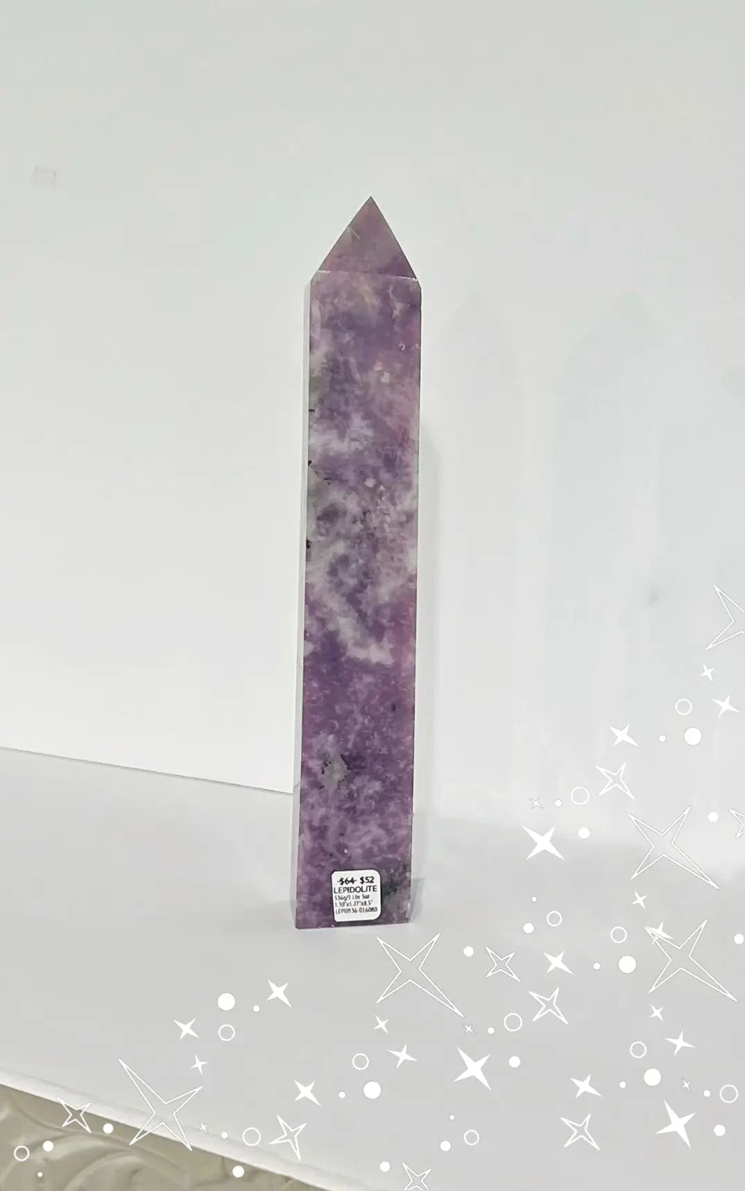 Lepidolite Obelisk Tower - Image #2