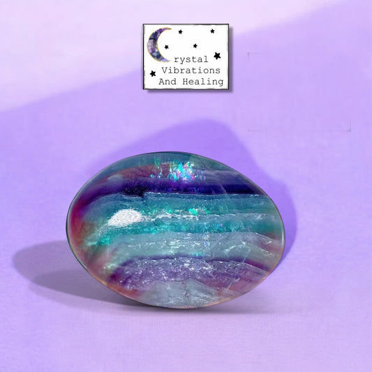 Rainbow Fluorite Palm Stone