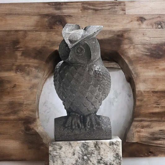 Hematite Owl Carving - Image #1