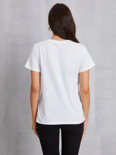 Butterfly Round Neck Short Sleeve T-Shirt - Image #10