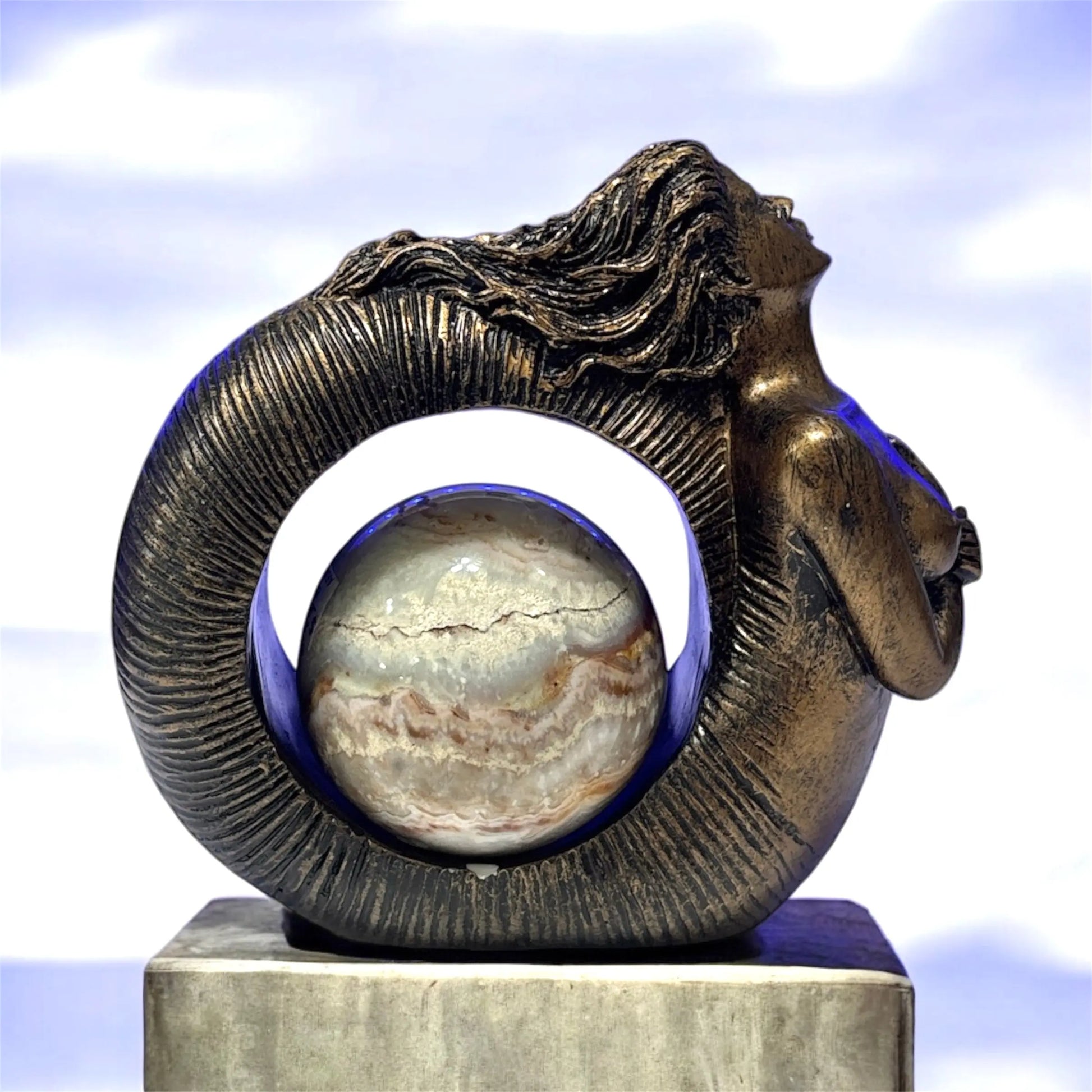 Mermaid Ring Resin Sphere Stand - Image #2