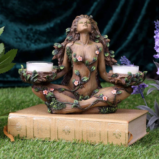 Female Tree Spirit  Balance of Nature Forest Protector Candle Holder - Crystal Vibrations & Healing