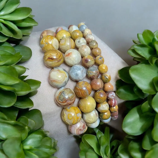 Yellow Crazy Lace Agate Bracelet - Image #1