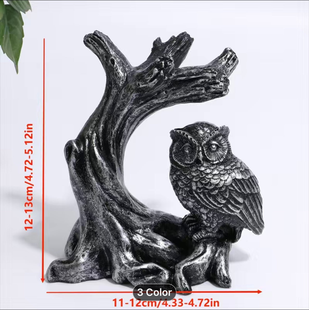 Owl in Tree Sphere Stand