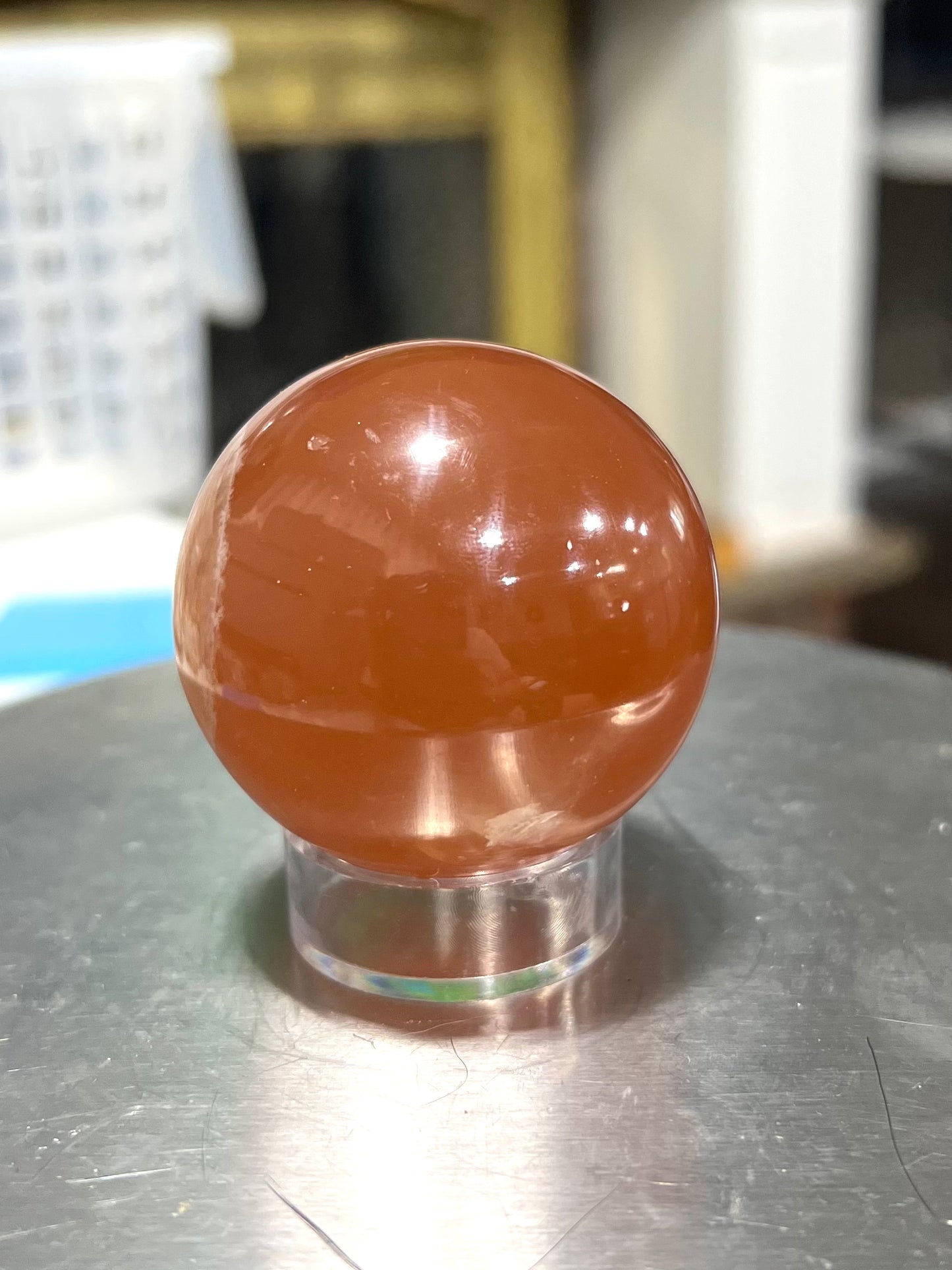 Honey Calcite Sphere