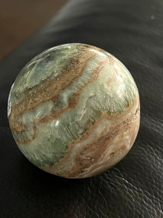 Green Aragonite Sphere