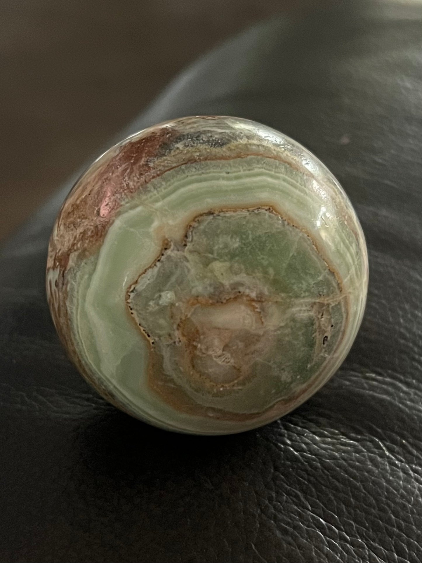 Green Aragonite Sphere