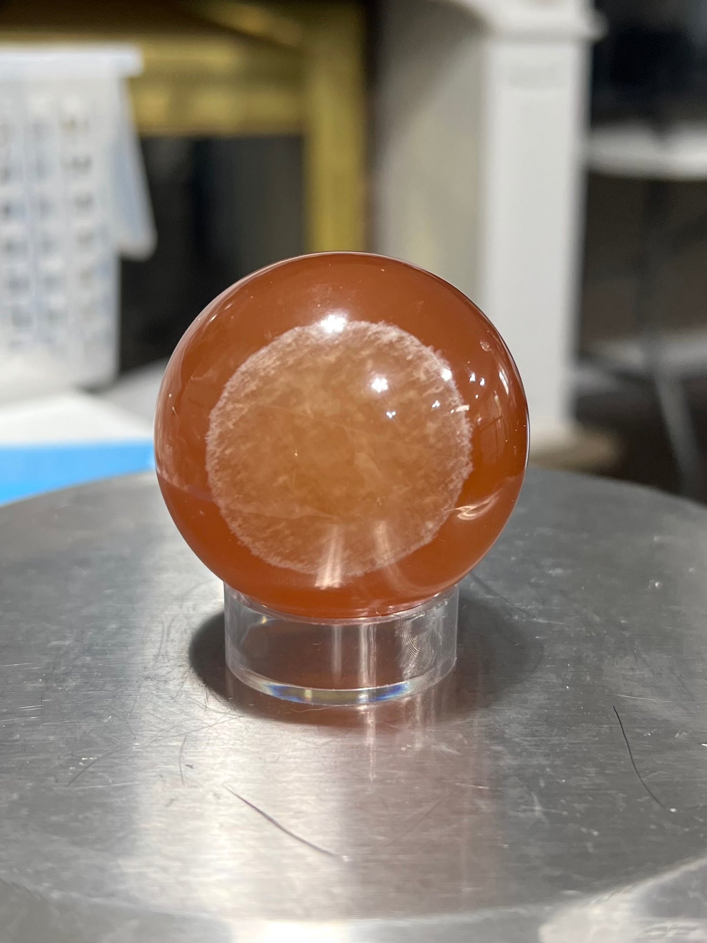 Honey Calcite Sphere