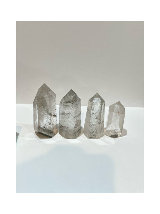 Chlorite and Garden Quartz Obelisk Tower