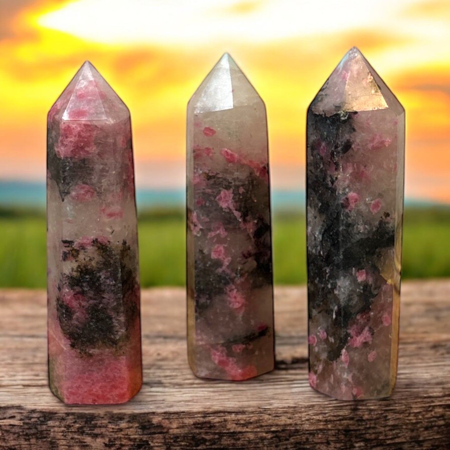 Icy Rhodonite Obelisk Tower