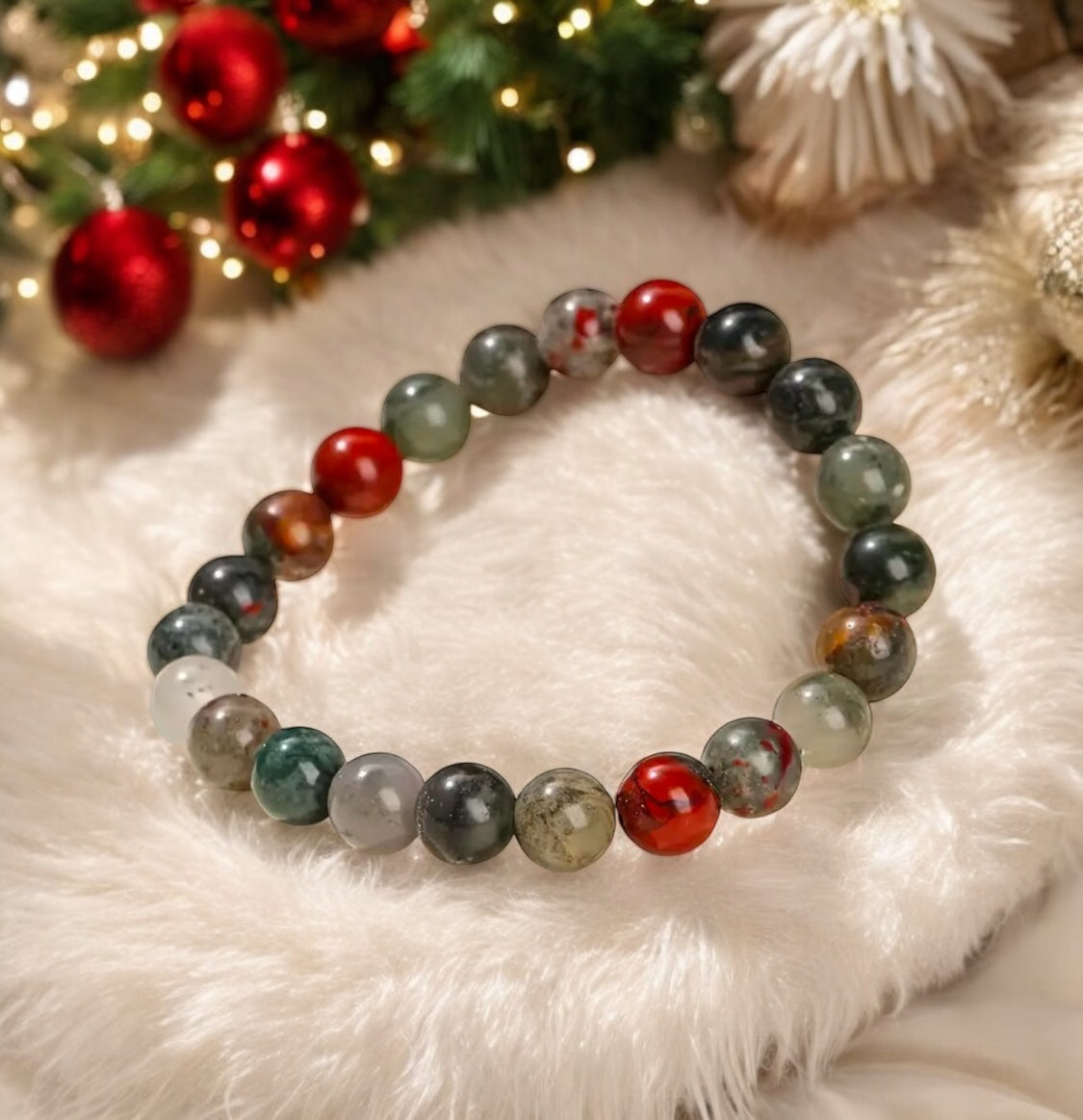 African Bloodstone, Heliotrope Bracelet