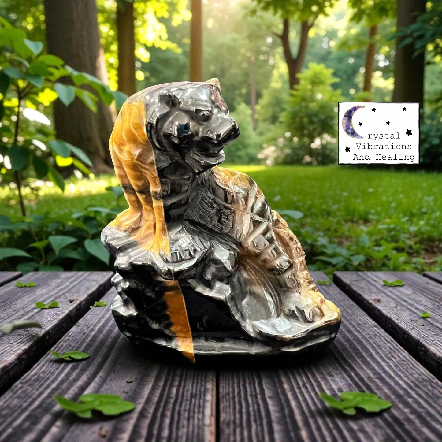 *** BLUE TIGER EYE TIGER CARVING *