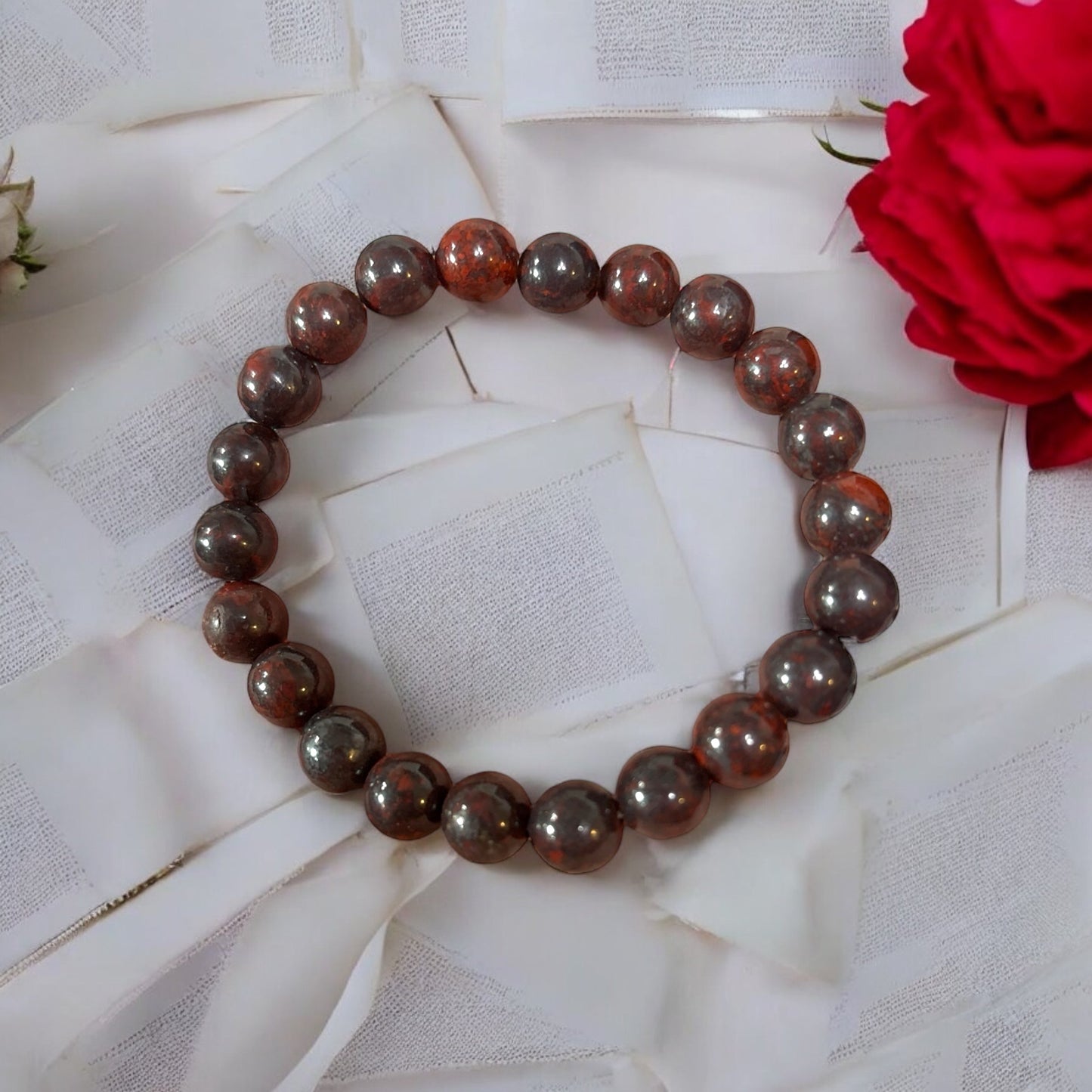 Chicken Blood Stone Jasper Bracelet *