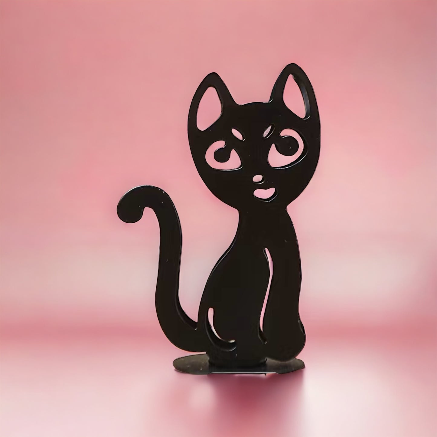 Black Kitten Crystal Sphere Stand