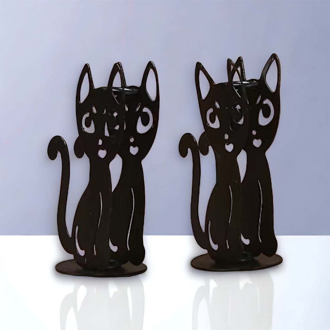 Black Kitten Crystal Sphere Stand