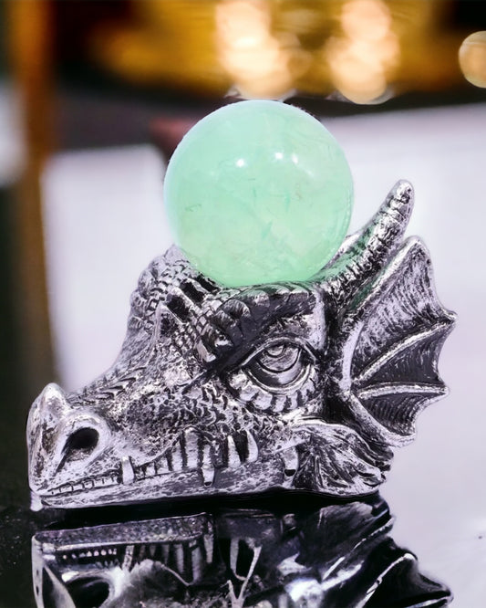 Dragon Head Resin Sphere Stand