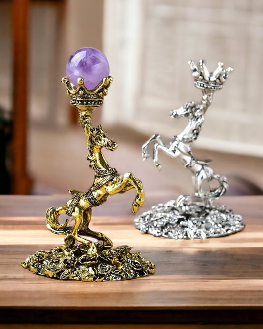 Horse Pony Metal Sphere Stand