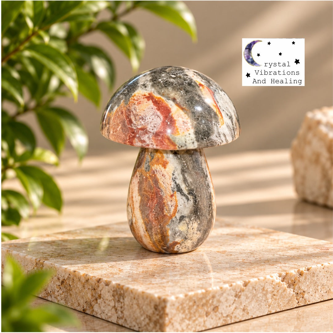 Ocean Jasper Mushroom Carving
