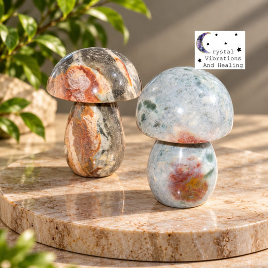 Ocean Jasper Mushroom Carving