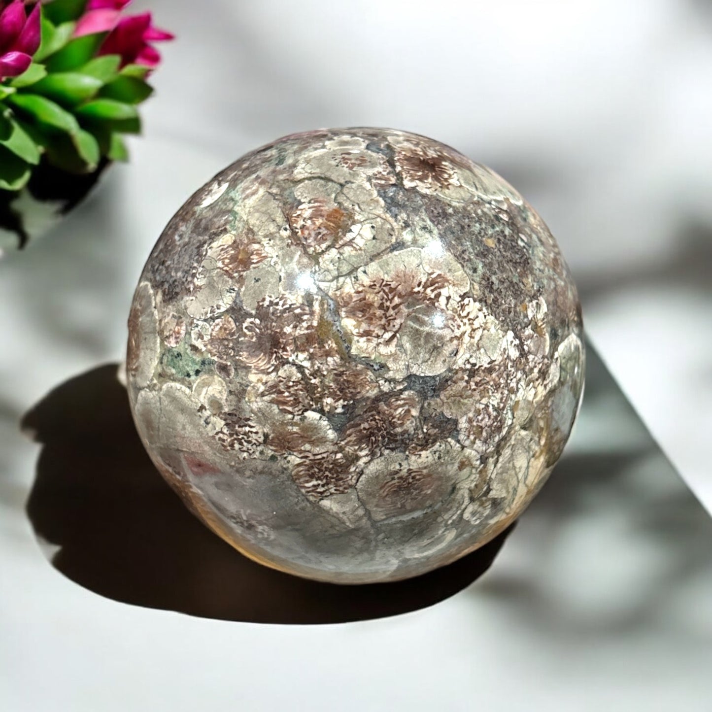 *Cherry Blossom Jasper Sphere