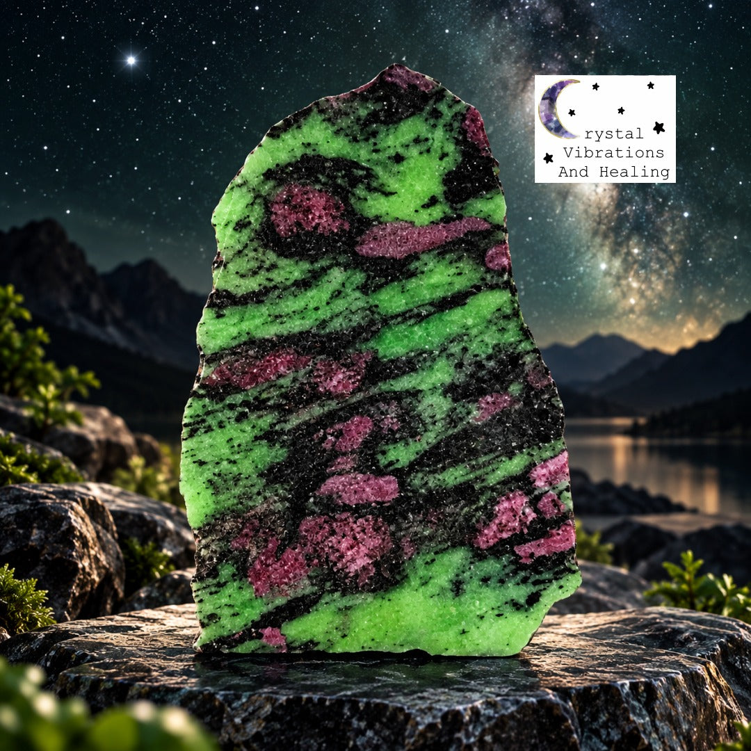 Ruby In Zoisite Freeform Slab