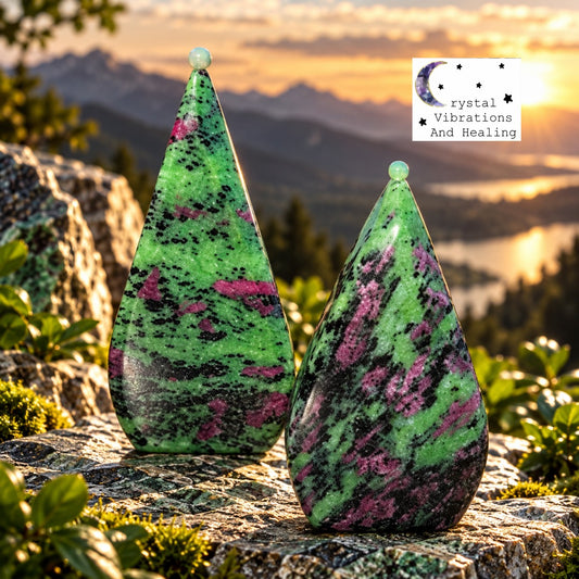 Ruby Zoisite Freeform Teardrop