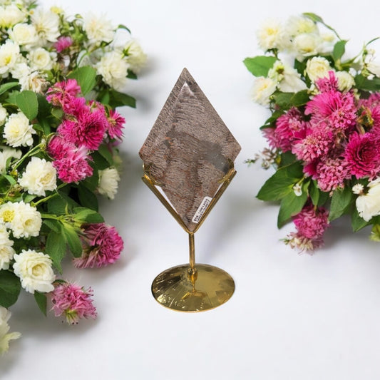 Garden Quartz, 1,000 Layer Quartz, Lodolite Diamond Rhombus Shape Freeform